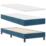 Casa si Gradina - Mobilier - Paturi si accesorii - Paturi - Pat box spring cu saltea & LED albastru inchis 80x200cm catifea - Infinity.ro
