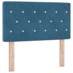 Casa si Gradina - Mobilier - Paturi si accesorii - Paturi - Pat box spring cu saltea & LED albastru inchis 80x200cm catifea - Infinity.ro