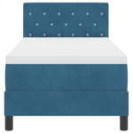 Casa si Gradina - Mobilier - Paturi si accesorii - Paturi - Pat box spring cu saltea & LED albastru inchis 80x200cm catifea - Infinity.ro