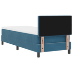 Casa si Gradina - Mobilier - Paturi si accesorii - Paturi - Pat box spring cu saltea & LED albastru inchis 80x200cm catifea - Infinity.ro