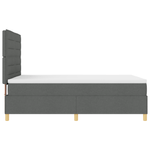 Casa si Gradina - Mobilier - Paturi si accesorii - Paturi - Pat cu arcuri de box cu saltea & LED gri inchis 140x190 cm tesatura - Infinity.ro
