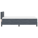 Casa si Gradina - Mobilier - Paturi si accesorii - Paturi - Pat box spring cu saltea & LED, gri inchis, 90x190 cm catifea - Infinity.ro