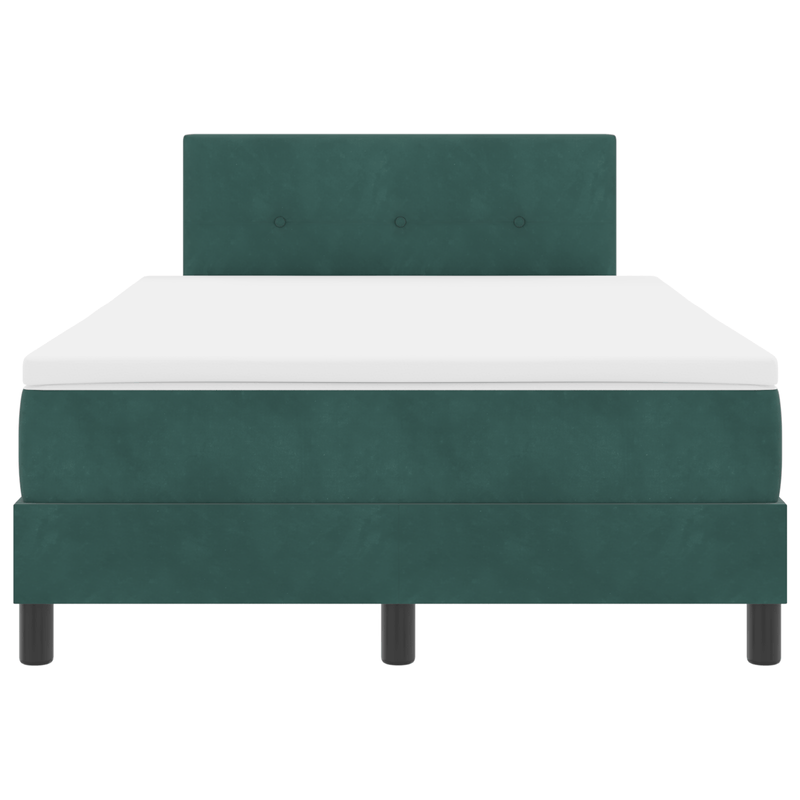 Casa si Gradina - Mobilier - Paturi si accesorii - Paturi - Pat cu Arc Cutie cu Saltea & LED Verde inchis 120x190 cm Catifea - Infinity.ro