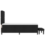 Casa si Gradina - Mobilier - Paturi si accesorii - Paturi - Pat cu arcuri cu saltea si banca Negru 90x190 cm Tesatura - Infinity.ro