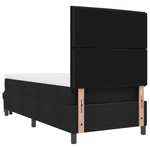 Casa si Gradina - Mobilier - Paturi si accesorii - Paturi - Pat cu arcuri cu saltea si banca Negru 90x190 cm Tesatura - Infinity.ro