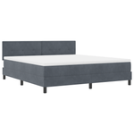 Casa si Gradina - Mobilier - Paturi si accesorii - Paturi - Pat box spring cu saltea & LED, gri inchis, 180x200 cm catifea - Infinity.ro