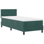 Casa si Gradina - Mobilier - Paturi si accesorii - Paturi - Pat box spring cu saltea & LED, verde inchis, 80x200 cm catifea - Infinity.ro