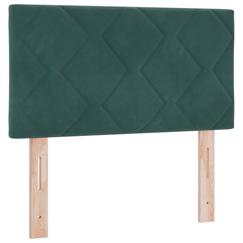 Casa si Gradina - Mobilier - Paturi si accesorii - Paturi - Pat box spring cu saltea & LED, verde inchis, 80x200 cm catifea - Infinity.ro