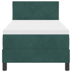 Casa si Gradina - Mobilier - Paturi si accesorii - Paturi - Pat box spring cu saltea & LED, verde inchis, 80x200 cm catifea - Infinity.ro
