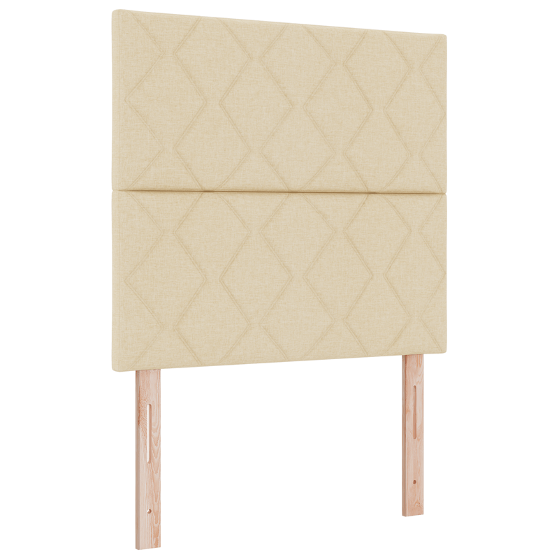 Casa si Gradina - Mobilier - Paturi si accesorii - Paturi - Pat box spring cu saltea si LED crem 90x190 cm material textil - Infinity.ro