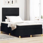 Casa si Gradina - Mobilier - Paturi si accesorii - Paturi - Pat cu saltea si LED Negru 120x200 cm Fabric - Infinity.ro