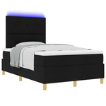 Casa si Gradina - Mobilier - Paturi si accesorii - Paturi - Pat cu saltea si LED Negru 120x200 cm Fabric - Infinity.ro