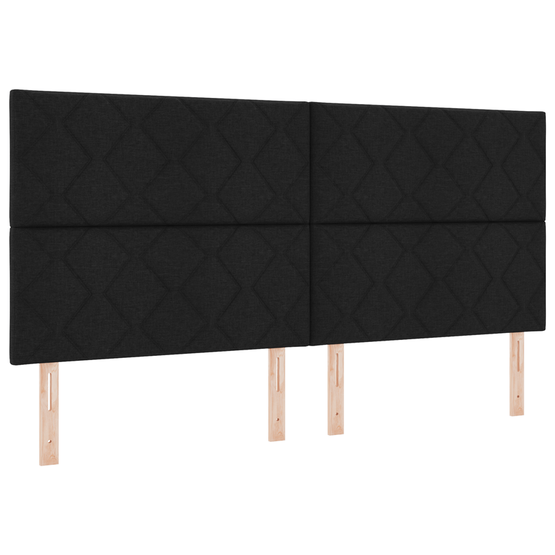Casa si Gradina - Mobilier - Paturi si accesorii - Paturi - Pat cu arcuri cu Saltea & LED Negru 200x200 cm Tesatura - Infinity.ro