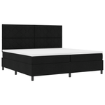 Casa si Gradina - Mobilier - Paturi si accesorii - Paturi - Pat cu arcuri cu Saltea & LED Negru 200x200 cm Tesatura - Infinity.ro