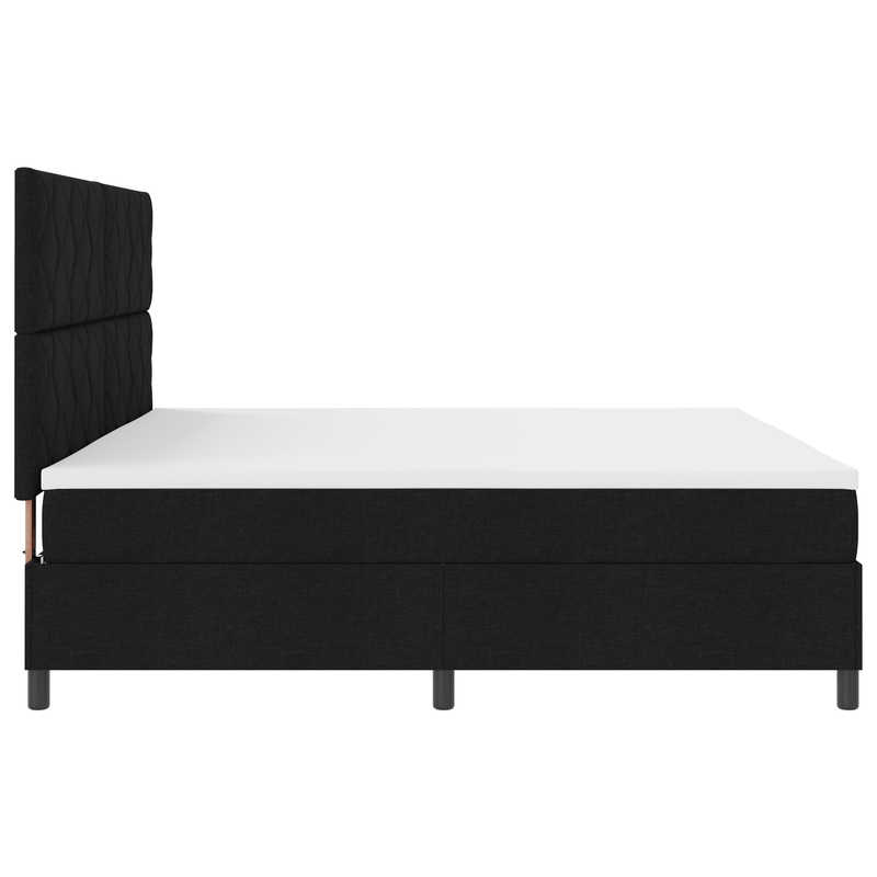 Casa si Gradina - Mobilier - Paturi si accesorii - Paturi - Pat cu arcuri cu Saltea & LED Negru 200x200 cm Tesatura - Infinity.ro