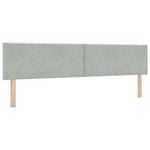 Casa si Gradina - Mobilier - Paturi si accesorii - Paturi - Pat box spring cu saltea & LED, gri deschis, 200x200 cm catifea - Infinity.ro