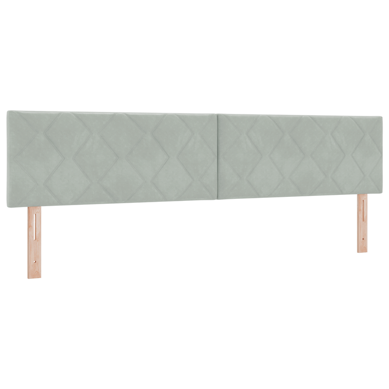 Casa si Gradina - Mobilier - Paturi si accesorii - Paturi - Pat box spring cu saltea & LED, gri deschis, 200x200 cm catifea - Infinity.ro