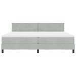 Casa si Gradina - Mobilier - Paturi si accesorii - Paturi - Pat box spring cu saltea & LED, gri deschis, 200x200 cm catifea - Infinity.ro