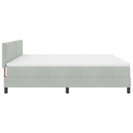 Casa si Gradina - Mobilier - Paturi si accesorii - Paturi - Pat box spring cu saltea & LED, gri deschis, 200x200 cm catifea - Infinity.ro
