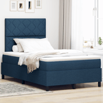Casa si Gradina - Mobilier - Paturi si accesorii - Paturi - Pat cu prima de box cu saltea & LED albastru 120x200 cm tesatura - Infinity.ro