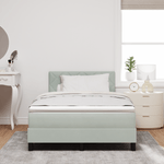 Casa si Gradina - Mobilier - Paturi si accesorii - Paturi - Pat Box Spring  cu saltea si lumina LED Gri deschis 120x200 cm Catifea - Infinity.ro