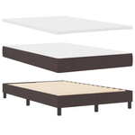 Casa si Gradina - Mobilier - Paturi si accesorii - Paturi - Pat cu Arcuri cu Saltea si Banca Maro Inchis 120x190 cm Tesatura - Infinity.ro