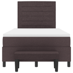 Casa si Gradina - Mobilier - Paturi si accesorii - Paturi - Pat cu Arcuri cu Saltea si Banca Maro Inchis 120x190 cm Tesatura - Infinity.ro