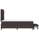 Casa si Gradina - Mobilier - Paturi si accesorii - Paturi - Pat cu Arcuri cu Saltea si Banca Maro Inchis 120x190 cm Tesatura - Infinity.ro