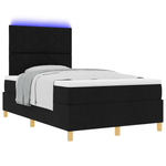 Casa si Gradina - Mobilier - Paturi si accesorii - Paturi - Pat cu arcuri cu saltea & LED Negru 120x190 cm Tesatura - Infinity.ro
