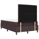Casa si Gradina - Mobilier - Paturi si accesorii - Paturi - Pat cu Arcuri cu Saltea si Banca Maro Inchis 120x190 cm Tesatura - Infinity.ro