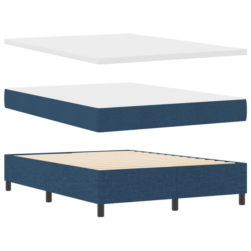 Casa si Gradina - Mobilier - Paturi si accesorii - Paturi - Pat cu arcuri cu saltea & LED bleumarin 160x200 cm tesatura - Infinity.ro