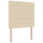 Casa si Gradina - Mobilier - Paturi si accesorii - Paturi - Pat cu Arcuri cu Saltea & Banca Crem 90x200 cm Tesatura - Infinity.ro