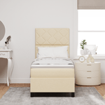 Casa si Gradina - Mobilier - Paturi si accesorii - Paturi - Pat Box Spring cu Saltea & LED Bej 80x200 cm Tesatura - Infinity.ro