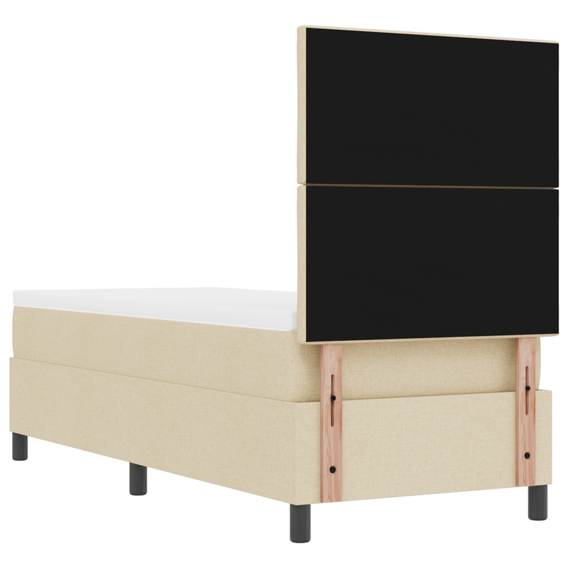 Casa si Gradina - Mobilier - Paturi si accesorii - Paturi - Pat Box Spring cu Saltea & LED Bej 80x200 cm Tesatura - Infinity.ro