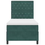 Casa si Gradina - Mobilier - Paturi si accesorii - Paturi - Pat box spring cu saltea & LED, verde inchis 100x200 cm catifea - Infinity.ro