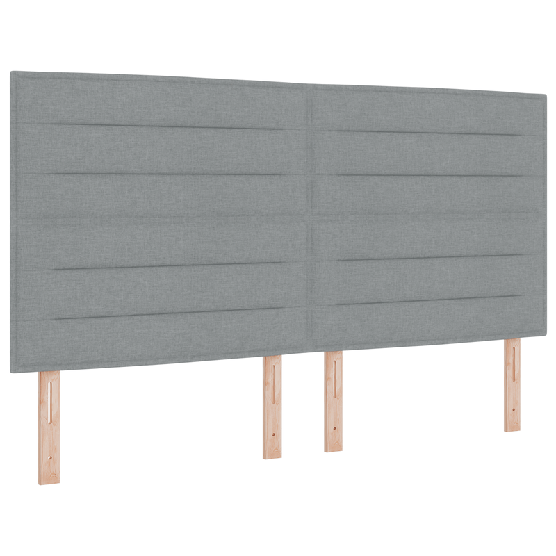 Casa si Gradina - Mobilier - Paturi si accesorii - Paturi - Pat cu arc cu saltea & LED gri deschis 180x200 cm din tesatura - Infinity.ro