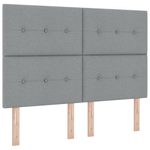 Casa si Gradina - Mobilier - Paturi si accesorii - Paturi - Pat cu arcuri cu saltea si LED Gri deschis 140x190 cm Tesatura - Infinity.ro