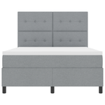 Casa si Gradina - Mobilier - Paturi si accesorii - Paturi - Pat cu arcuri cu saltea si LED Gri deschis 140x190 cm Tesatura - Infinity.ro