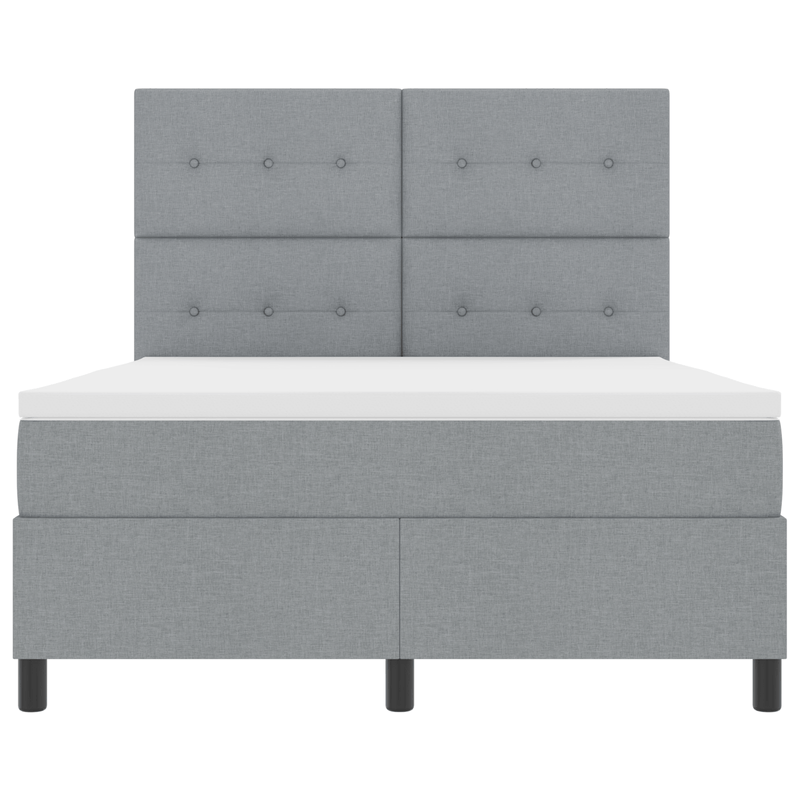 Casa si Gradina - Mobilier - Paturi si accesorii - Paturi - Pat cu arcuri cu saltea si LED Gri deschis 140x190 cm Tesatura - Infinity.ro