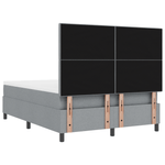 Casa si Gradina - Mobilier - Paturi si accesorii - Paturi - Pat cu arcuri cu saltea si LED Gri deschis 140x190 cm Tesatura - Infinity.ro