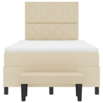Casa si Gradina - Mobilier - Paturi si accesorii - Paturi - Pat Box Spring cu Saltea si Banca Crem 120x200 cm Tesatura - Infinity.ro