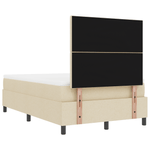 Casa si Gradina - Mobilier - Paturi si accesorii - Paturi - Pat Box Spring cu Saltea si Banca Crem 120x200 cm Tesatura - Infinity.ro