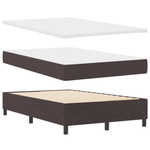 Casa si Gradina - Mobilier - Paturi si accesorii - Paturi - Pat cu box spring cu saltea si bancuta maro inchis 120x200 cm tesatura - Infinity.ro