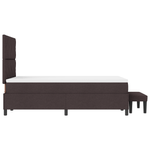 Casa si Gradina - Mobilier - Paturi si accesorii - Paturi - Pat cu box spring cu saltea si bancuta maro inchis 120x200 cm tesatura - Infinity.ro