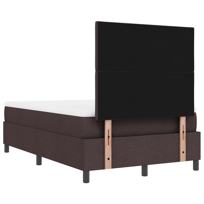 Casa si Gradina - Mobilier - Paturi si accesorii - Paturi - Pat cu box spring cu saltea si bancuta maro inchis 120x200 cm tesatura - Infinity.ro