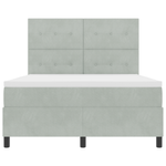 Casa si Gradina - Mobilier - Paturi si accesorii - Paturi - Pat box spring cu saltea & LED, gri deschis, 160x200 cm catifea - Infinity.ro