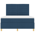 Casa si Gradina - Mobilier - Paturi si accesorii - Paturi - Pat Box Spring cu Saltea & LED Albastru 140x190 cm Material Textil - Infinity.ro