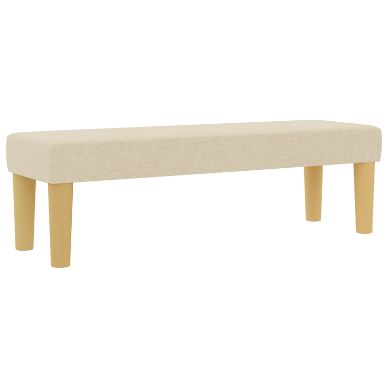 Casa si Gradina - Mobilier - Paturi si accesorii - Paturi - Pat Box Spring cu Saltea si Banca Crem 200x200 cm Tesatura - Infinity.ro