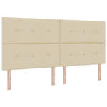 Casa si Gradina - Mobilier - Paturi si accesorii - Paturi - Pat Box Spring cu Saltea si Banca Crem 200x200 cm Tesatura - Infinity.ro