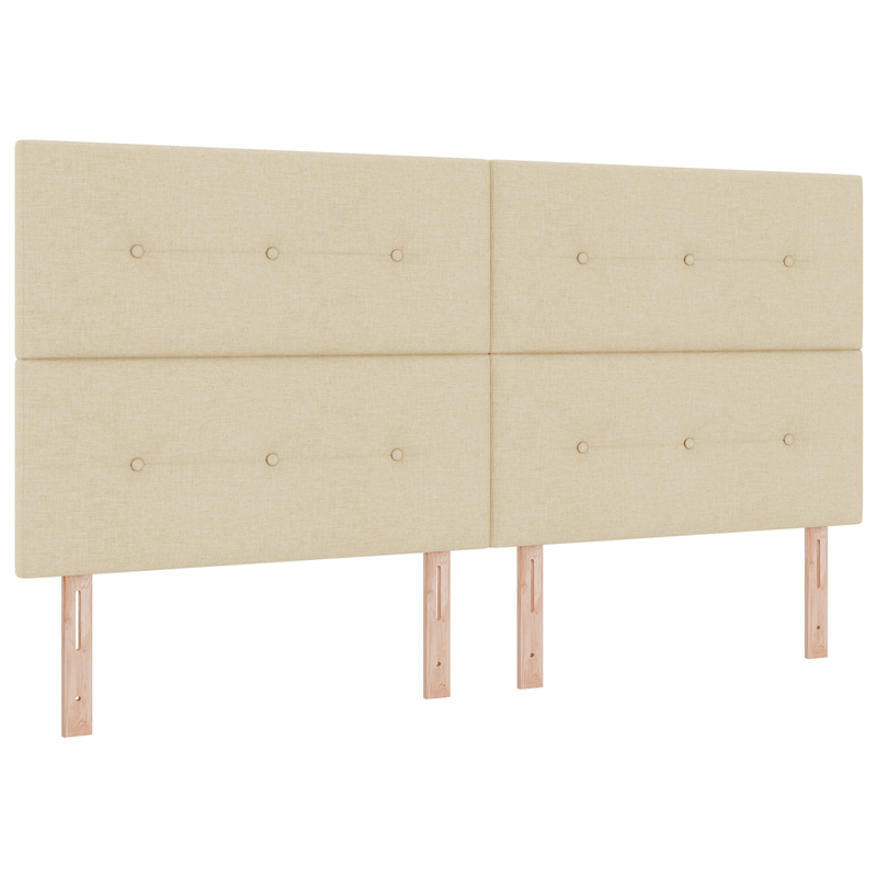 Casa si Gradina - Mobilier - Paturi si accesorii - Paturi - Pat Box Spring cu Saltea si Banca Crem 200x200 cm Tesatura - Infinity.ro